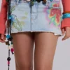 Zadie Airbrush-Denim-Minirock