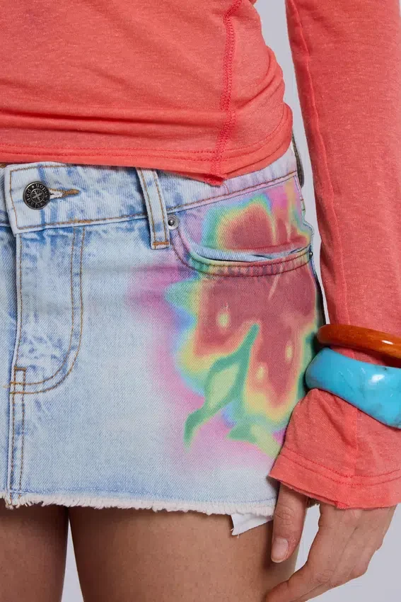 Zadie Airbrush-Denim-Minirock
