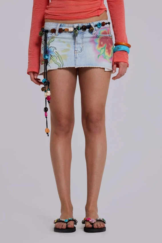 Zadie Airbrush-Denim-Minirock