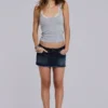 Zadie Denim Cut-Off-Minirock in dunkler Waschung