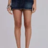 Zadie Denim Cut-Off-Minirock in dunkler Waschung