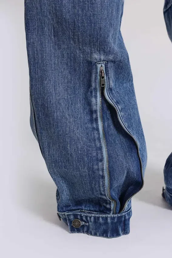 Zae Baggy-Jeans mit Einsätzen und niedriger Leibhöhe