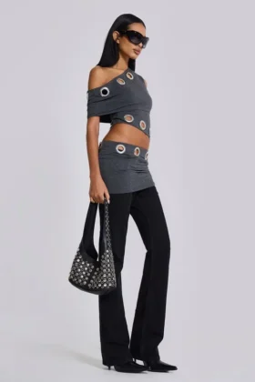 Zarco Asymmetrisches Minikleid mit Ösen