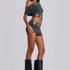 Zarco Asymmetrisches Minikleid mit Ösen